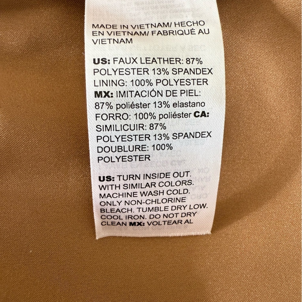 Chico's Brown “Leather” Women's Jacket Size 20 (Chico’s size 4) - Picture 14 of 15